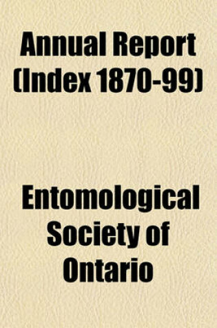 Cover of Annual Report (Index 1870-99)