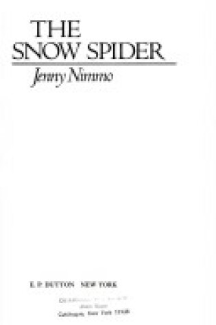 Cover of Nimmo Jenny : Snow Spider (Hbk)