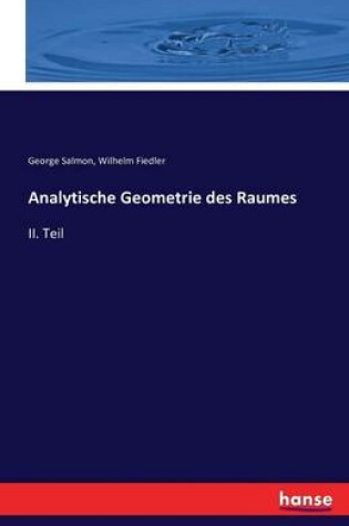 Cover of Analytische Geometrie des Raumes