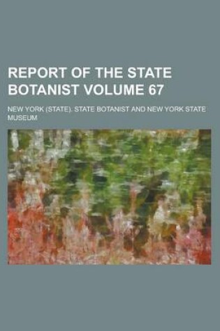 Cover of Report of the State Botanist (Volume 1916-1924)