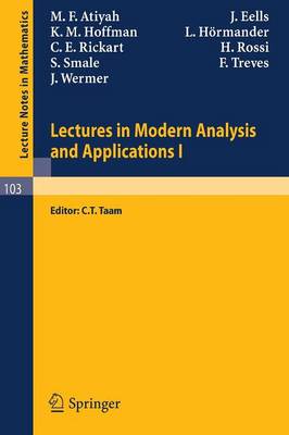 Book cover for Lectures in Modern Analysis and Applications I