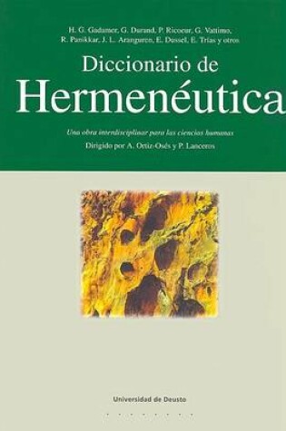 Cover of Diccionario de Hermeneutica