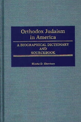 Cover of Orthodox Judaism in America