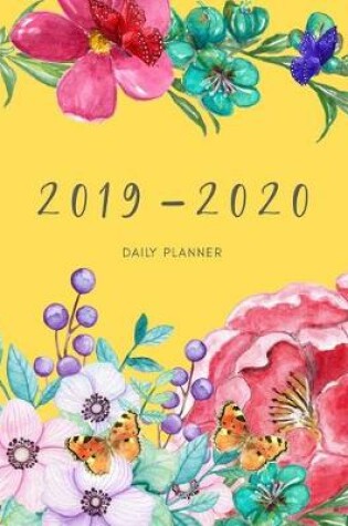 Cover of Planner July 2019- June 2020 Yellow Colored Monthly Weekly Daily Calendar