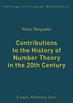 Book cover for Contributions to the History of Number Theory in the 20th Century