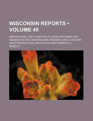 Book cover for Wisconsin Reports (Volume 45)