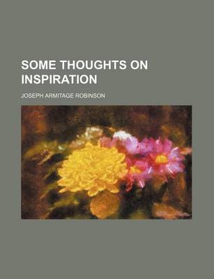 Book cover for Some Thoughts on Inspiration