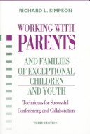 Book cover for Working with Parents and Families of Exceptional Children and Youth