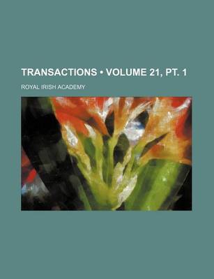 Book cover for Transactions (Volume 21, PT. 1 )