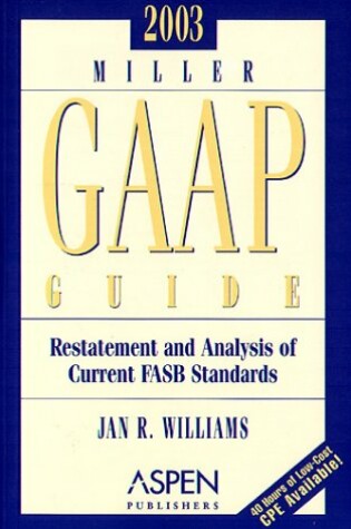 Cover of 2003 Miller Gaap Guide