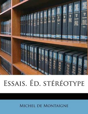 Book cover for Essais. Ed. stereotype