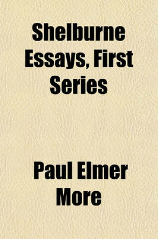 Cover of Shelburne Essays, First Series