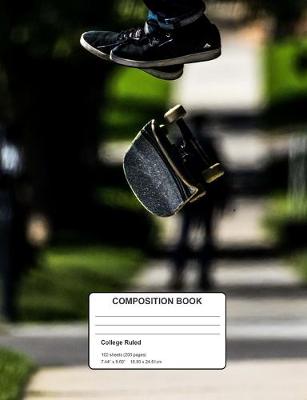 Book cover for Skateboarding College Ruled Blank Composition Notebook