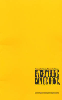 Book cover for Everything Can be Done in Principle