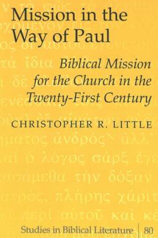 Cover of Mission in the Way of Paul