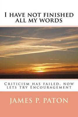 Book cover for I have not finished all my words