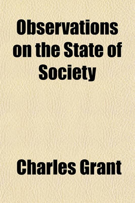 Book cover for Observations on the State of Society