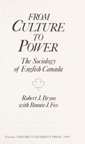 Cover of From Culture to Power