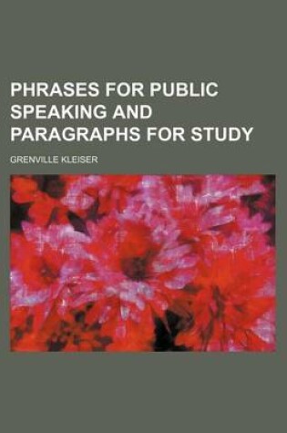 Cover of Phrases for Public Speaking and Paragraphs for Study