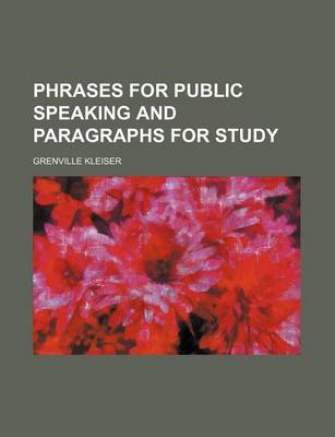 Book cover for Phrases for Public Speaking and Paragraphs for Study