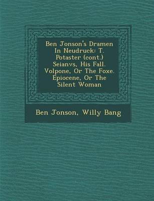 Book cover for Ben Jonson's Dramen in Neudruck