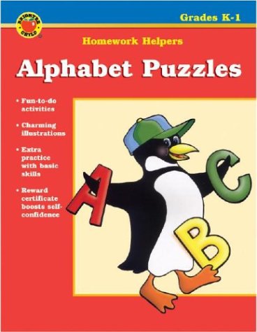 Book cover for Alphabet Puzzles Homework Helper, Grades K-1