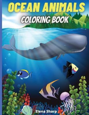 Book cover for Ocean Animals Coloring Book