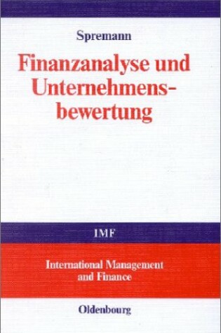 Cover of Finanzanalyse Und Unternehmensbewertung