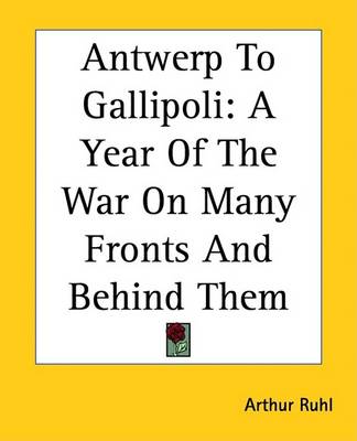 Book cover for Antwerp to Gallipoli