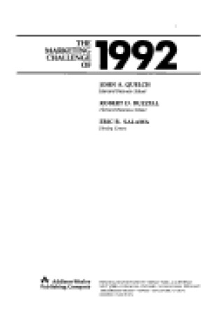 Cover of The Marketing Challenge of 1992