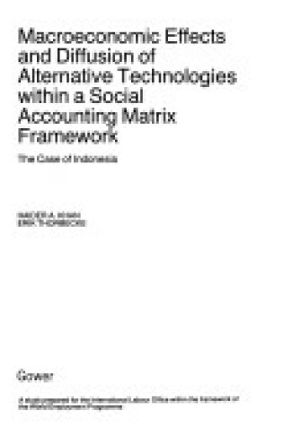 Cover of Macroeconomic Effects and Diffusion of Alternative Technologies within a Social Accounting Matrix Framework