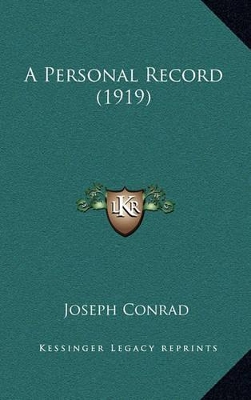 Book cover for A Personal Record (1919)