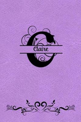 Book cover for Split Letter Personalized Journal - Claire