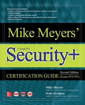 Book cover for Mike Meyers' CompTIA Security+ Certification Guide, Second Edition (Exam SY0-501)