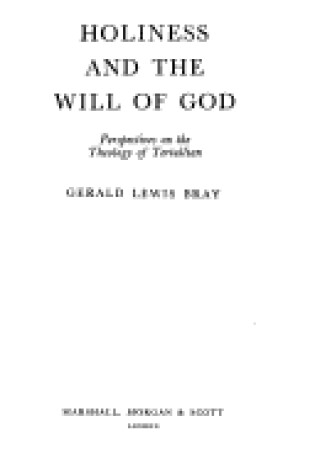 Cover of Holiness and the Will of God
