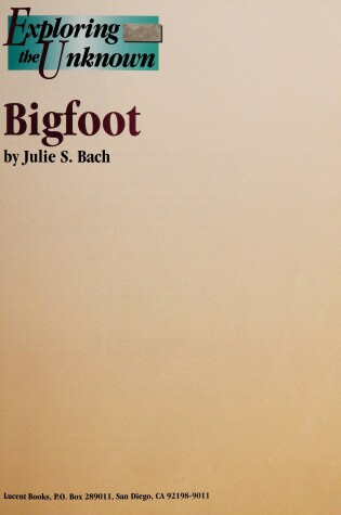 Cover of Bigfoot