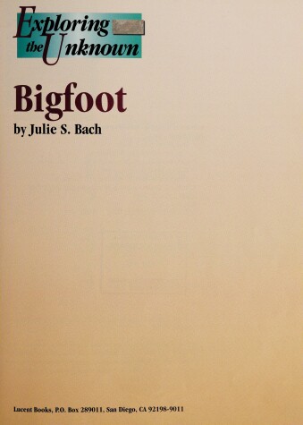 Book cover for Bigfoot