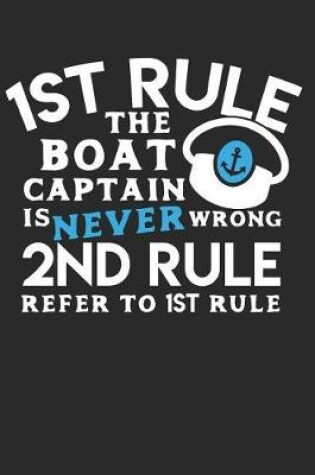 Cover of 1st Rule Boat Captain Is Never Wrong 2nd Rule Refer to the 1st Rule