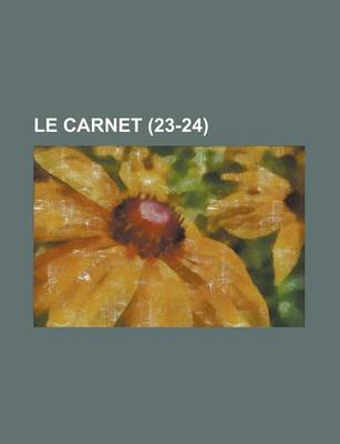 Book cover for Le Carnet (23-24)