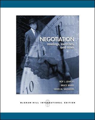 Book cover for Negotiation: Readings, Exercises, and Cases