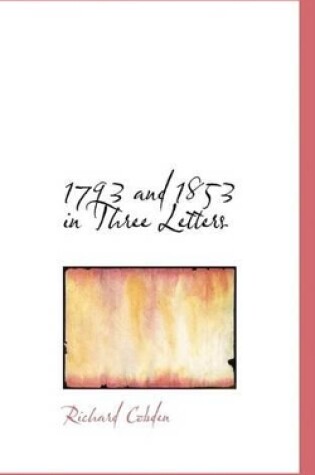 Cover of 1793 and 1853 in Three Letters