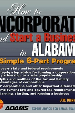 Cover of How to Incorporate and Start a Business in Alabama
