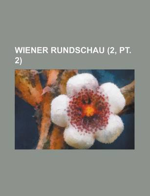 Book cover for Wiener Rundschau (2, PT. 2)