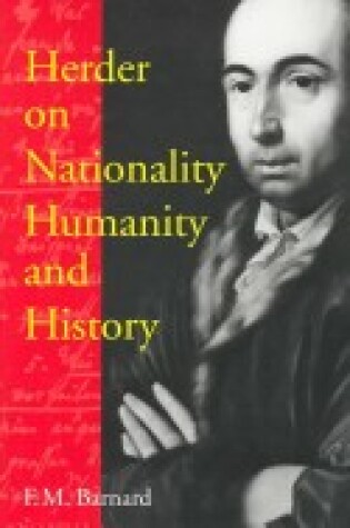 Cover of Herder on Nationality, Humanity, and History