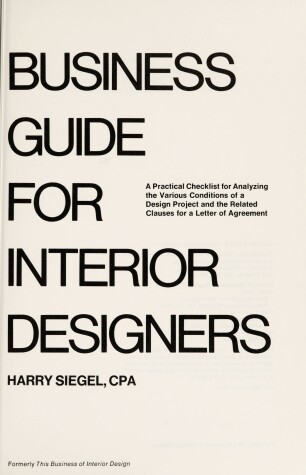 Book cover for Business Guide for Interior Designers