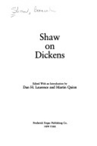 Cover of On Dickens