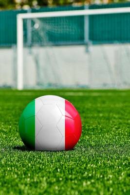 Book cover for Soccer Ball with the Colors of the Italian Flag Journal