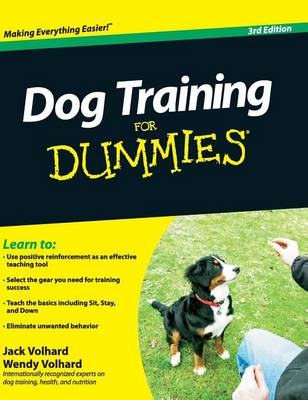 Book cover for Dog Training For Dummies, 3rd Edition