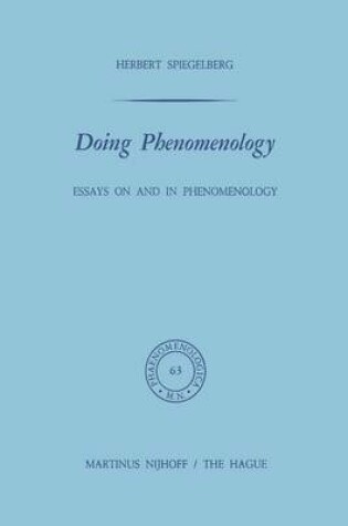 Cover of Doing Phenomenology