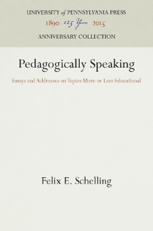 Cover of Pedagogically Speaking